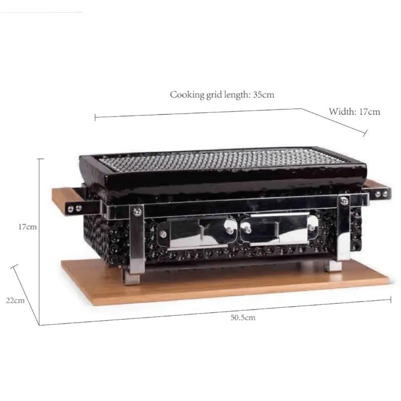 Argie Grillz T-22 Series Hibachi Grill (Standard) Black Front View