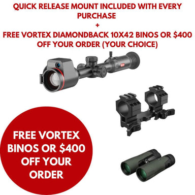 Guide TU1250M 3.0 Thermal Scope with free QD mount and free vortex diamondback binos or $400 off your order