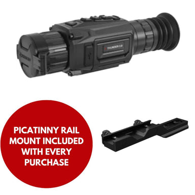 HIKMICRO Thunder TE19 2.0 Thermal Scope with picatinny mount included