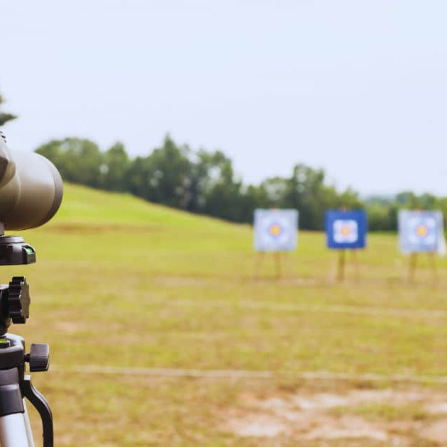 Spotting scope at the target range