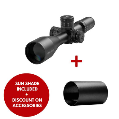 ARKEN EP5 5-25X56 FFP VPR MOA with sunshade and discount on accessories