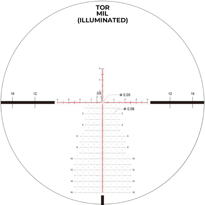 ARKEN EP5 Gen 2 5-25X56 FFP TOR MIL reticle closeup