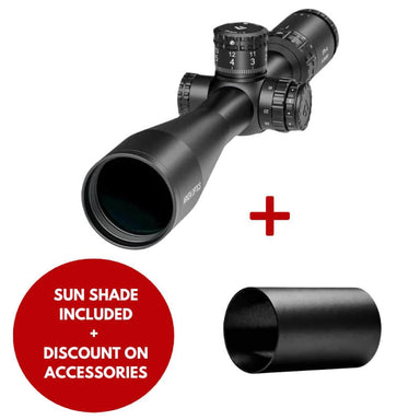 ARKEN EPL4 6-24X50 FFP VHR MOA with sunshade and discount on accessories