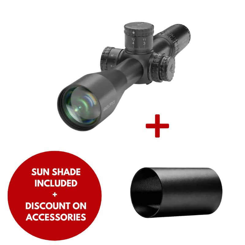 ARKEN SH4J 6-24X50 GEN2  FFP VPR MOA with sunshade and discount on accessories