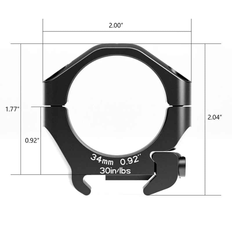 ARKEN HALO Ti Titanium Scope Rings 34mm 0.92"