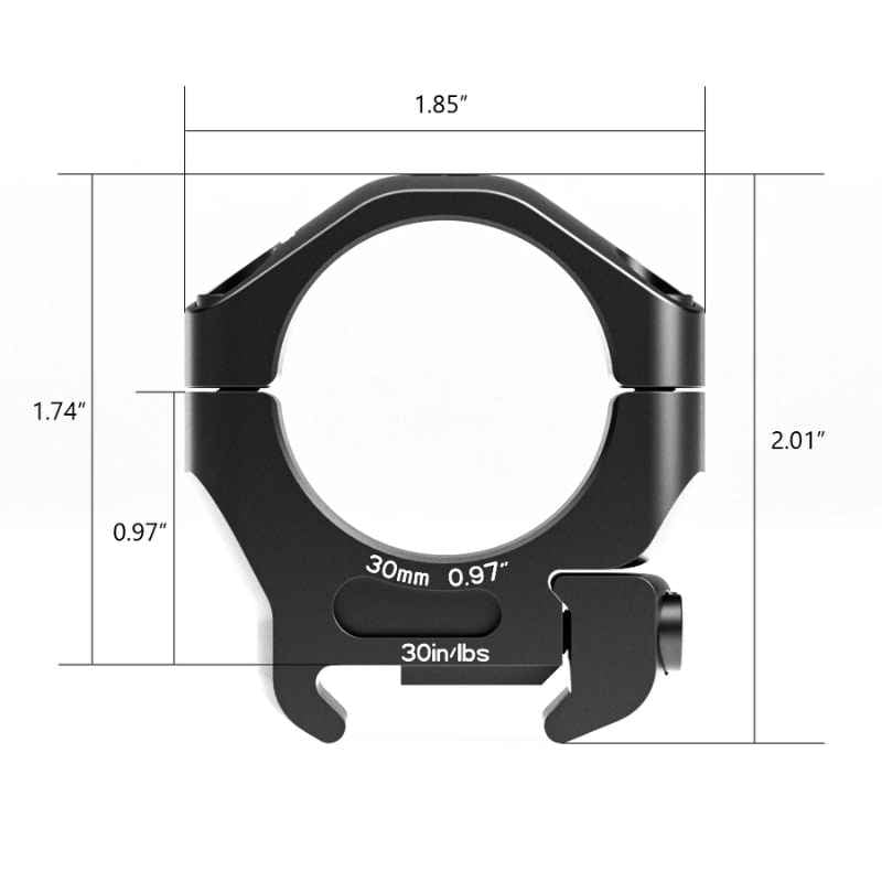 ARKEN HALO Ti Titanium Scope rings 30mm 0.97"