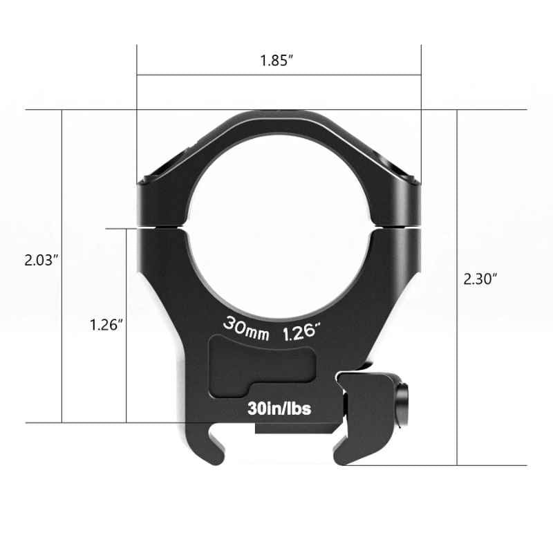 ARKEN HALO Ti Titanium Scope rings 30mm 1.26"