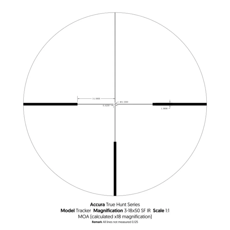 Accura Reacher 4.5-27x50 30mm BDC Illuminated Riflescope Crosshair 2