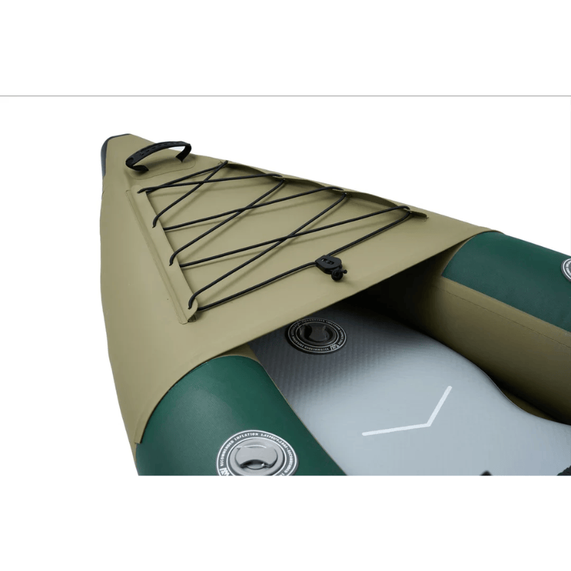 Aqua Marina Caliber 398 Angler Inflatable Fishing Kayak Closeup Nose