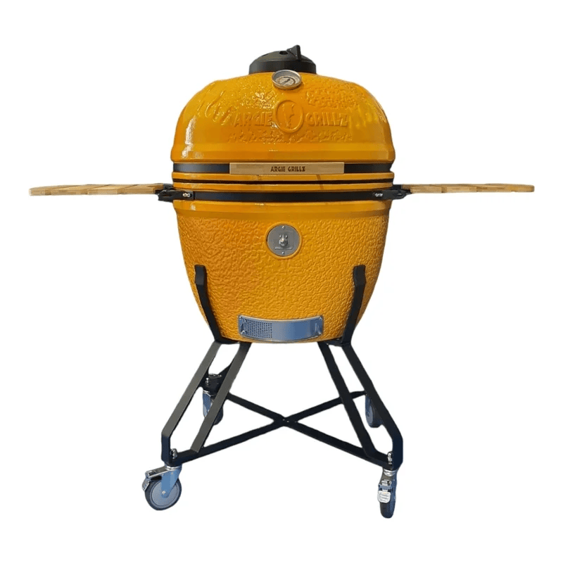 Argie Grillz J-21 Series 27″ Kamado Smoker Front View Arms Extended