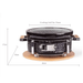 Argie Grillz T-22 Series Hibachi Grill (Round) Dimensions