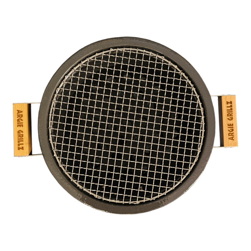 Argie Grillz T-22 Series Hibachi Grill (Round) Grey Top View