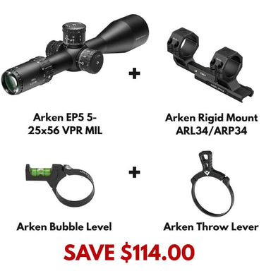 Arken EP5 5-25x56 VPR MIL Black Friday Bundle
