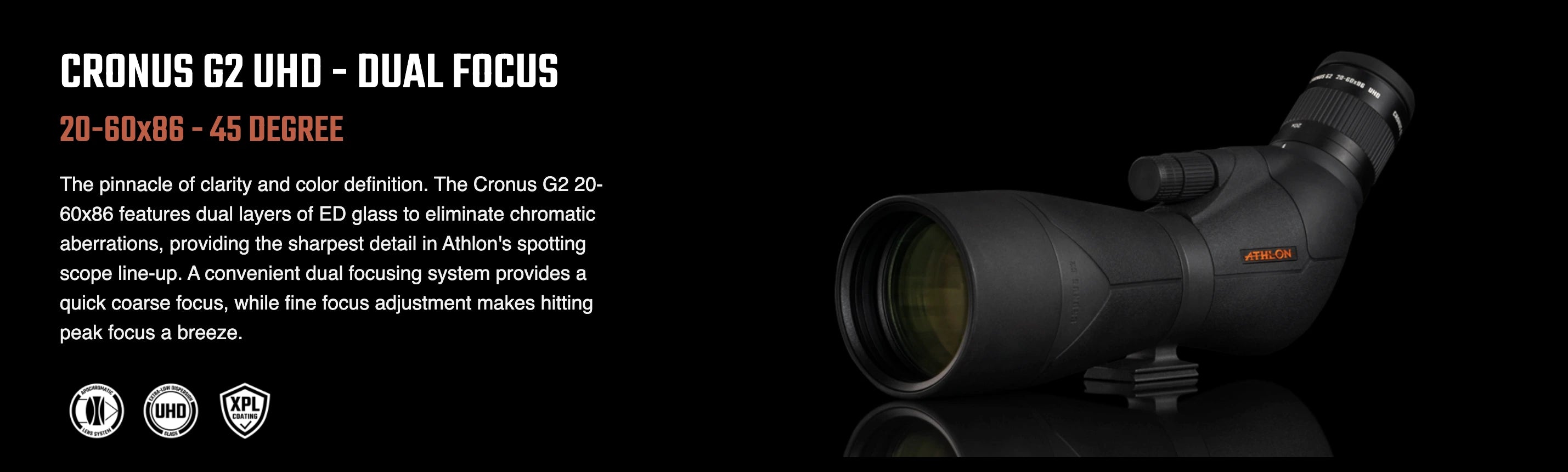 Athlon Cronus G2 Spotter 20-60x86 Dual Focus