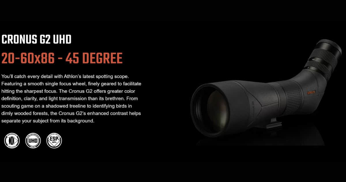 Athlon Cronus G2 UHD 20-60x86 spotting scope