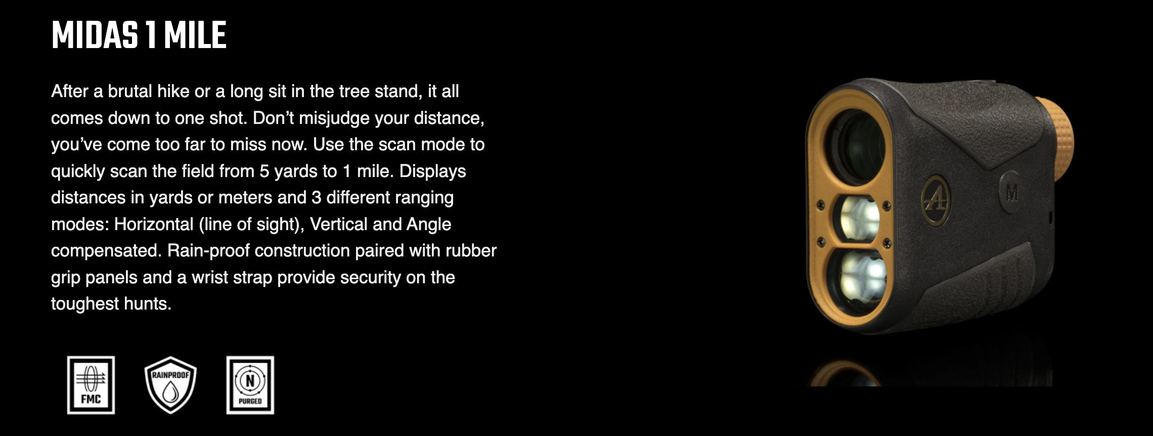 Athlon Midas 6x21mm 1 Mile Laser Rangefinder Features