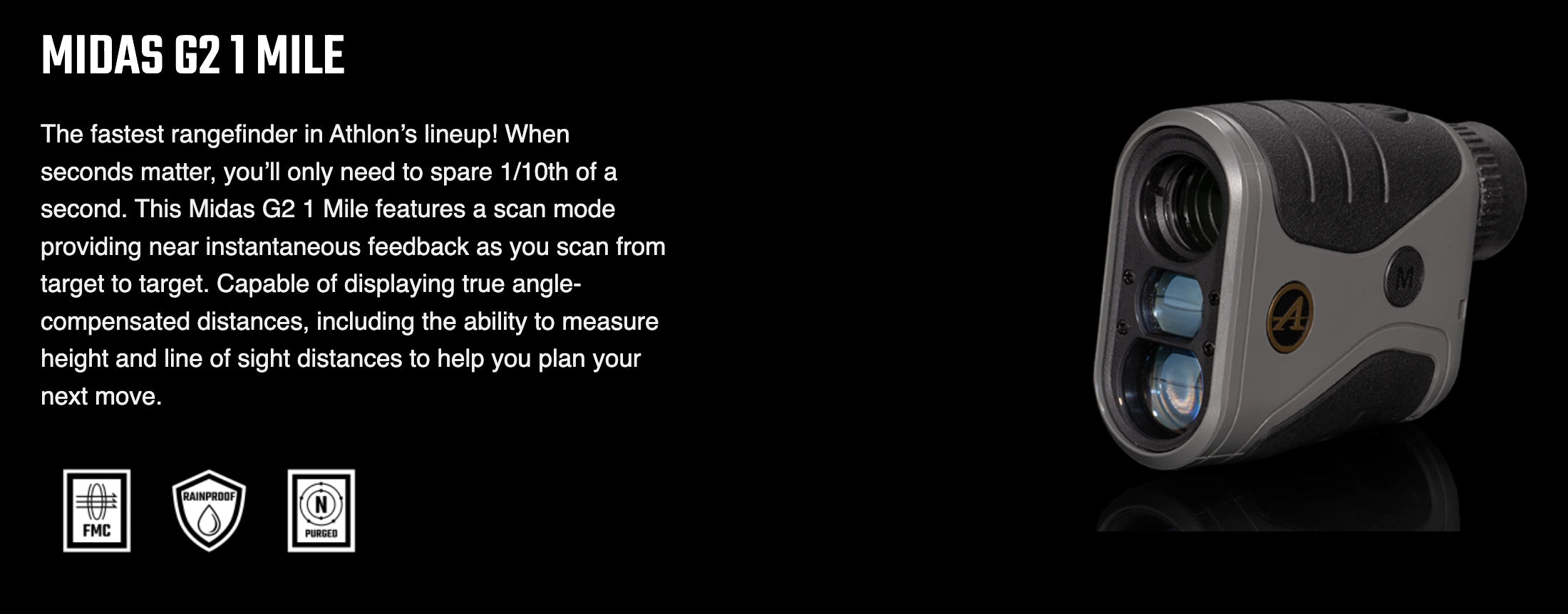 Athlon Midas G2 1 Mile Laser Rangefinder Feature