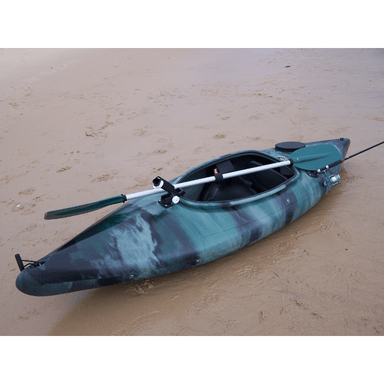 Australis Bass Fishing Kayak with Pod Front Side View