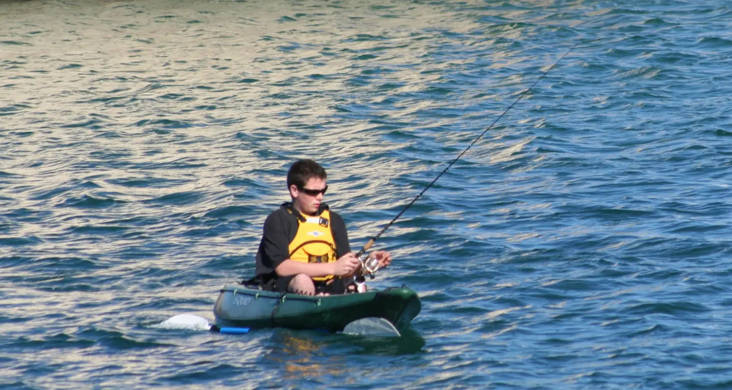 Australis Canoes Squid Fishing Kayak Person Fishing