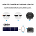 BLUETTI EB70 Portable Power Station  1,000W 716Wh Charging Details