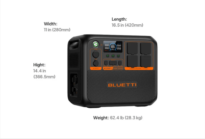 BLUETTI AC200PL Dimensions