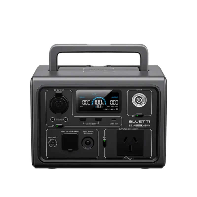 BLUETTI EB3A Portable Power Station  600W 268Wh Front View