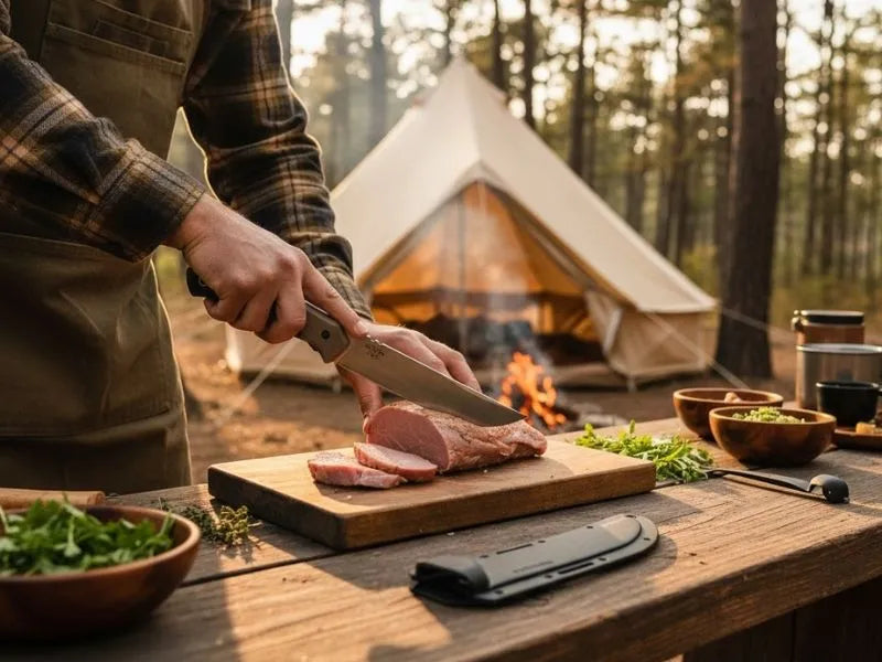 Bear and Son 11 inch Professional Boning Knife with G10 handle lifestyle