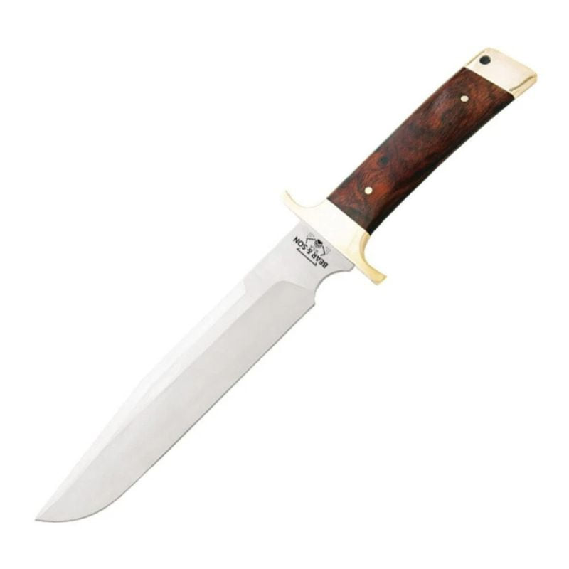 Bear and Son Freedom Fighting Bowie knife with Cocobolo handle and brass guard