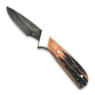 Bear and Son Invincible Skinner with Damascus steel blade and stag bone handle