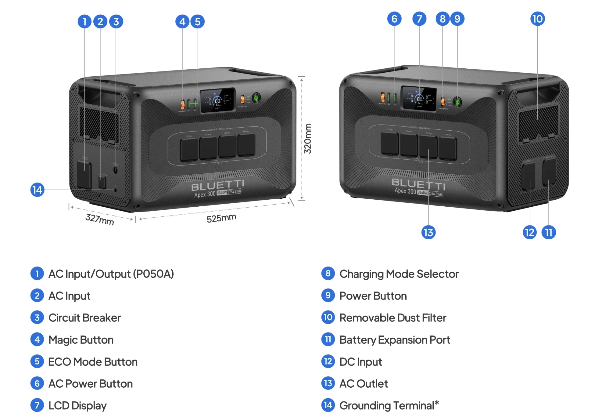 Bluetti Apex 300 Specs