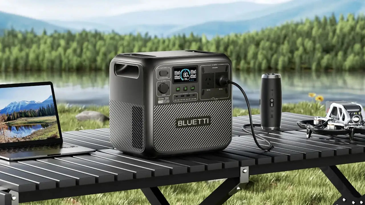 Bluetti Elite 200 V2 Marketing Image By the Lake