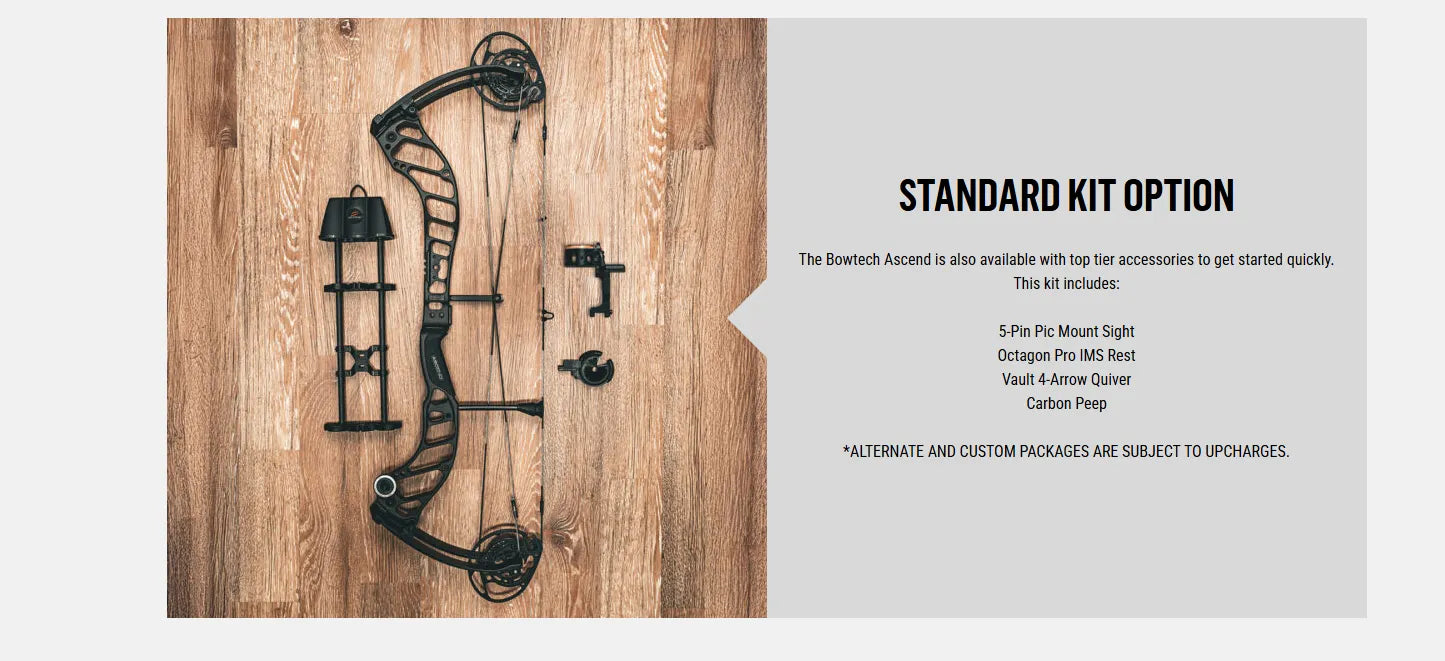 Bowtech Ascend Compound Bow Kit Option