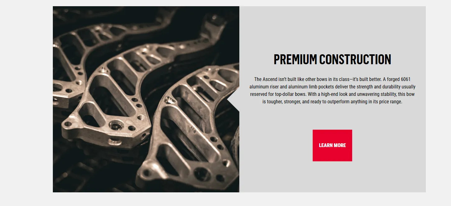 Bowtech Ascend Compound Bow Premium Construction