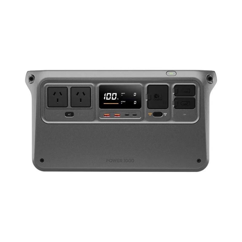 DJI Power 1000 portable power station front view and interface