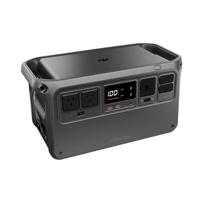 DJI Power 1000 portable power station high angle perspective