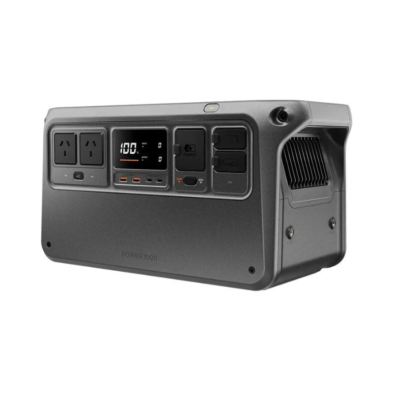 DJI Power 1000 portable power station side profile and ports