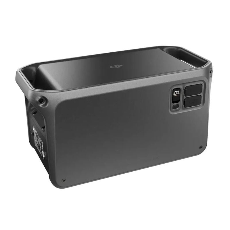 DJI Power Expansion Battery 2000 angled top view showcasing minimalist gray design