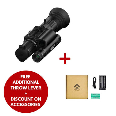 DNT ZULUS HD V2 3-12X Digital Night Vision Scope with free throw lever and discount on accessories