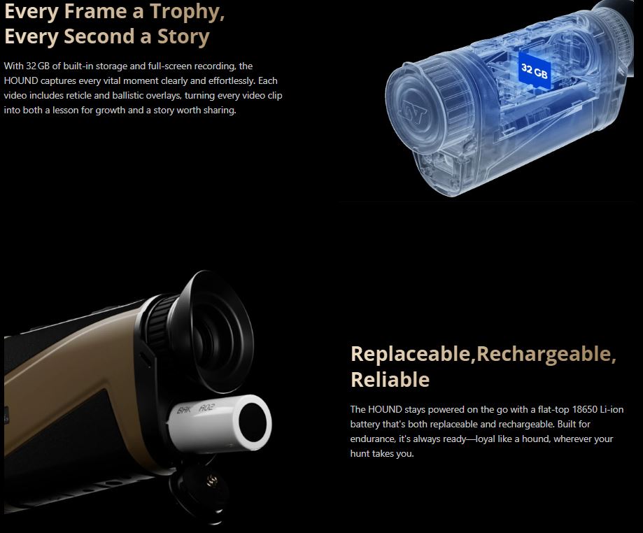 DNT Hound H325R 32gb memory and 18650 rechargeable batteries