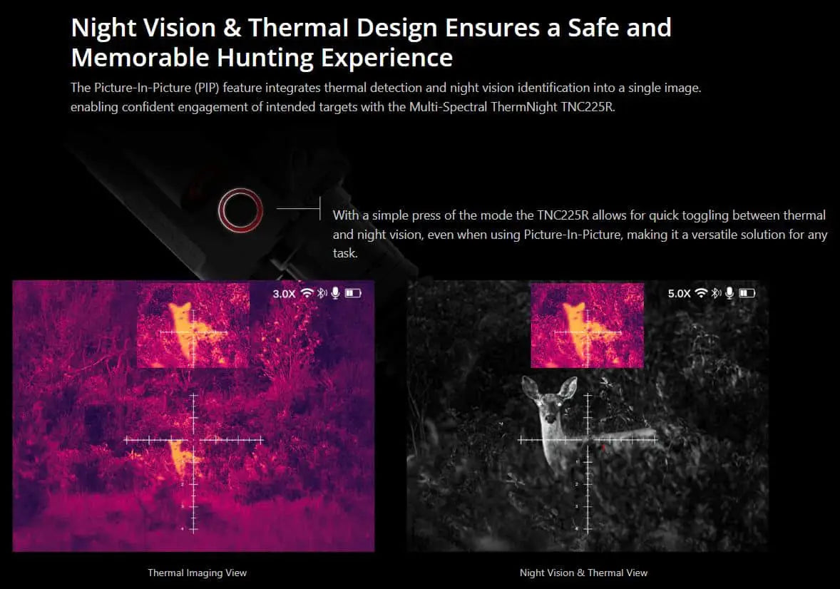 DNT ThermNight TNC225R Multispectral Scope Thermal, Day and Night Vision