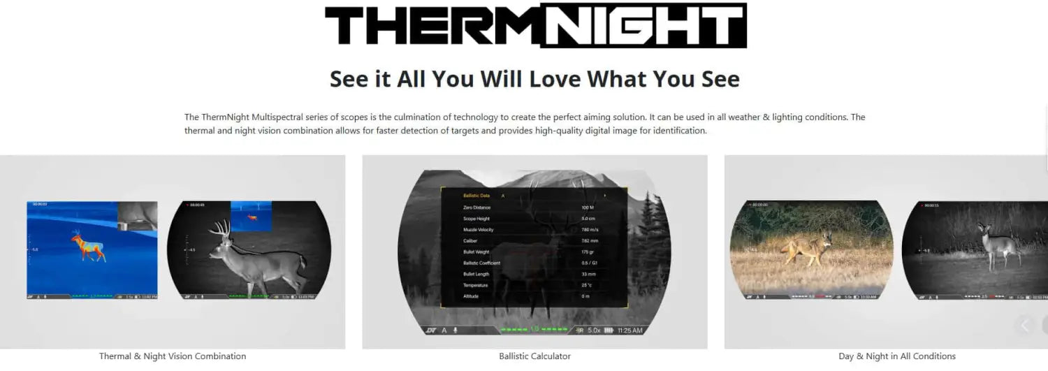 DNT ThermNight TNC335R Multispectral Scope Thermal, Day and Night Vision with LRF