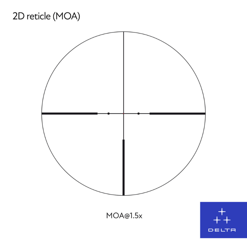 Delta Titanium HD 1.5-9x45 2D NEW ULTRA Riflescope Crosshair