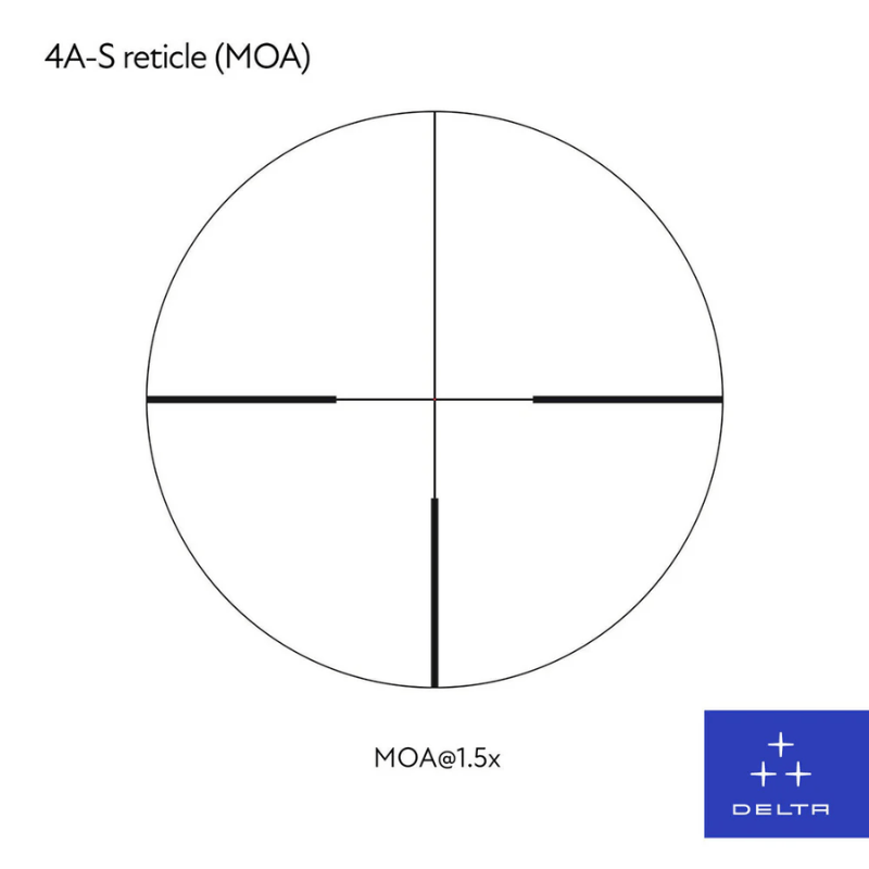 Delta Titanium HD 1.5-9x45 4A S Riflescope Reticle