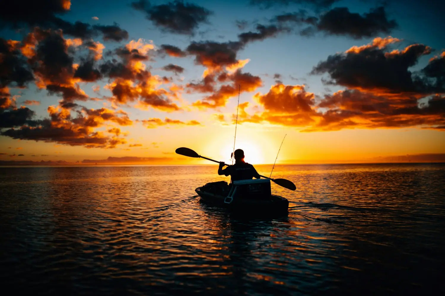 Fishing Kayak Sunset Photo