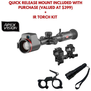 Guide TU1260MS Thermal Scope with quick release mount and ir torch kit included