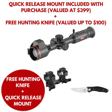 Guide TU435 LRF 3.0 Thermal Scope with Quick Release Mount and Free Knife