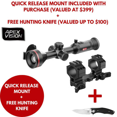 Guide TU435LS Thermal Scope with quick release mount included and free hunting knife