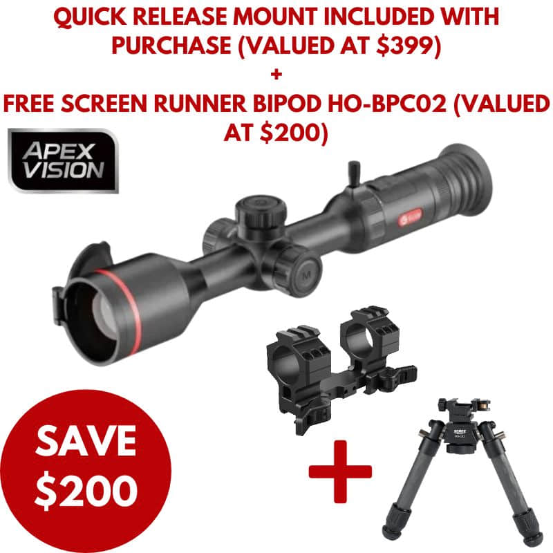 Guide TU635S Thermal Scope with quick release mount included and free scree runner bipod