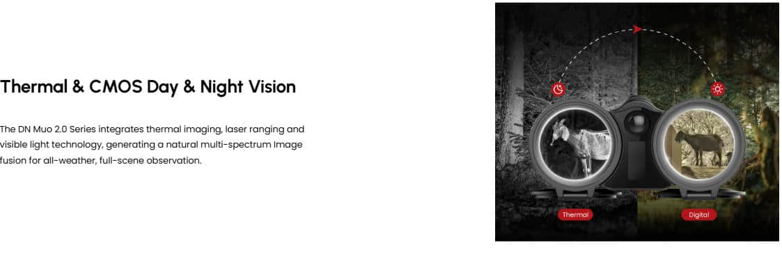 Guide DN70M 2.0 Multispectral Digital Binoculars day night and thermal vision capabilities