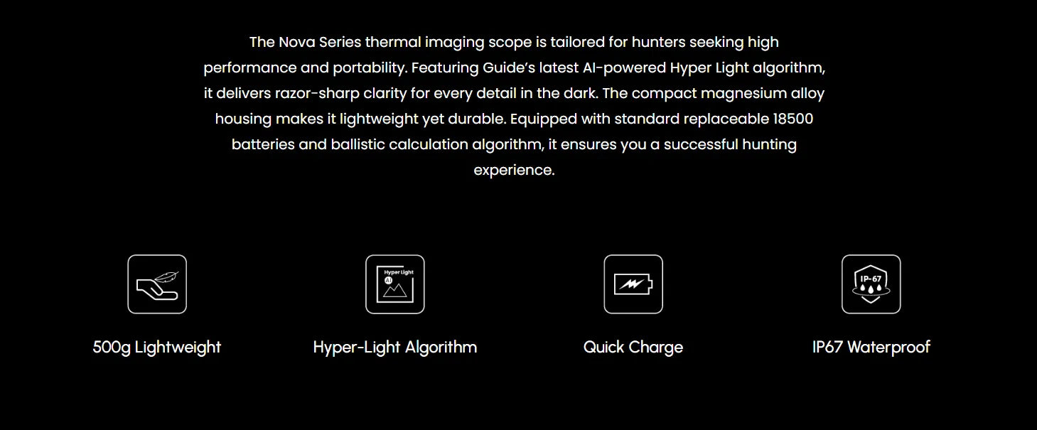 Guide Nova N635S Thermal Scope Details
